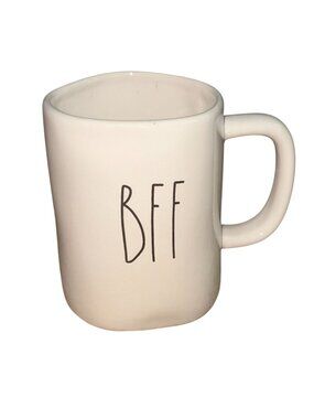 Rae Dunn BFF Artisan Collection by Magenta Large White Coffee / Tea Mug 18 oz